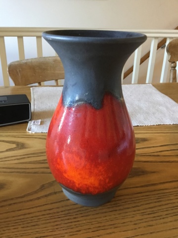 Fiery red and black vase 522/20 foreign Bfbb6d10