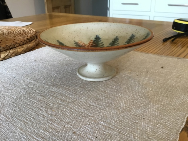 Studio pedestal bowl - B. Walsh, possibly Pacific Stoneware USA  C25f6f10