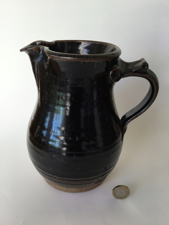 Tenmoku stoneware  jug, IC or TC impressed mark Cee53810