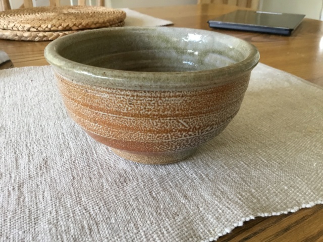 Studio bowl, ash with soda or salt glaze, unmarked D1155810