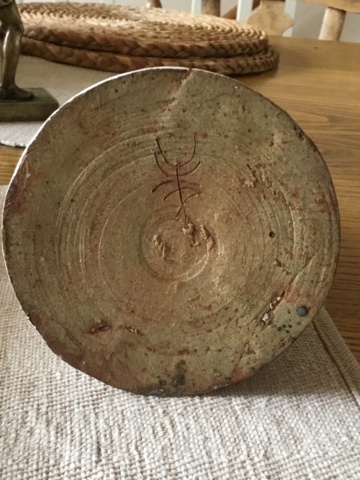 Cone shaped lidded vessel, studio stoneware D32b1210