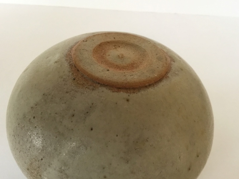 Stoneware globe vase, incised mark JD? JP? Dfee4f10