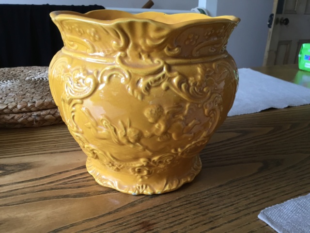 antique pottery cherubs jardiniere 221608 E4c87d10