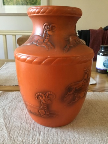 German? Vase, Mongol style hunt scene E85d1d10