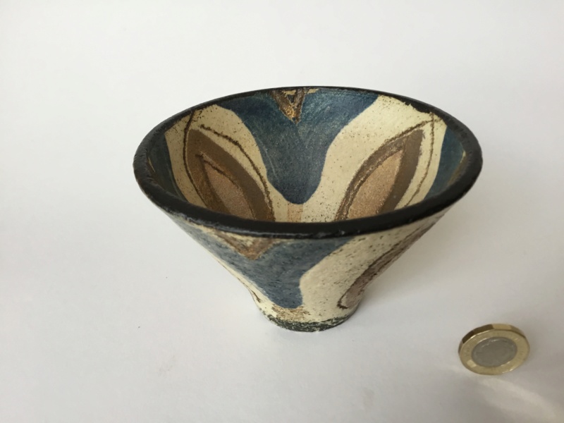 Stoneware flaired studio bowl, MGH mark?  Mary Gibson Horrocks? F0b65b10