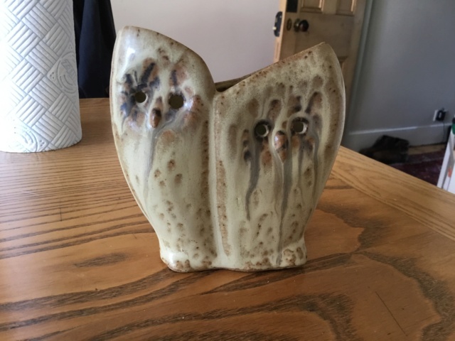 stoneware owl vase signed  F6234310