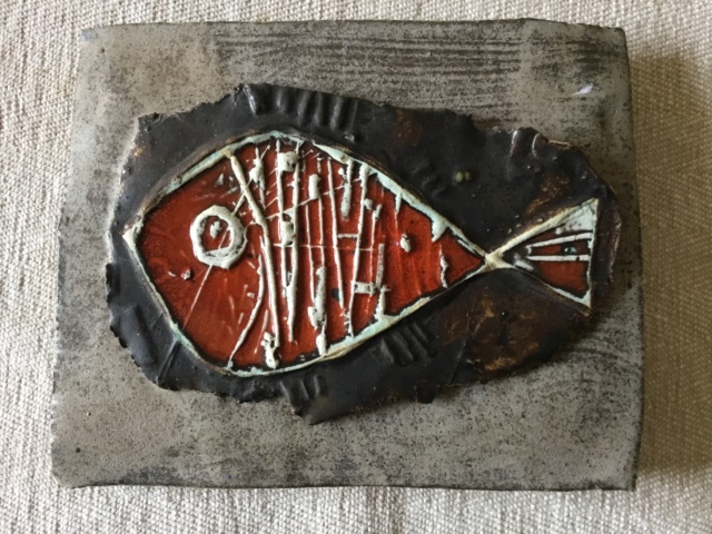 1970s studio fish plaque - Adam Dworski  Img_2210