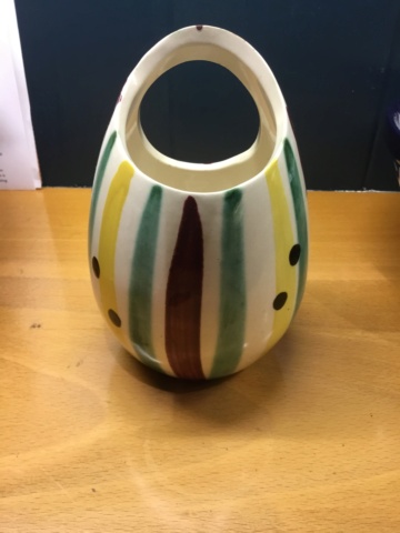 Mid century striped pierced vase, Zell Schmider?  Img_4511
