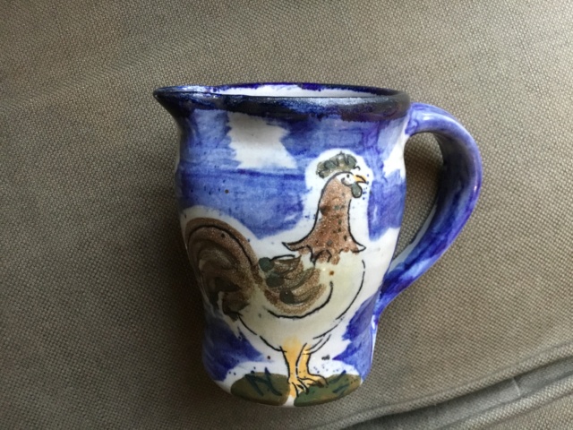 Studio cockerel milk jug, Stoneware  Img_4721