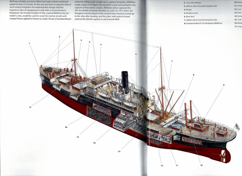 SMS Wolf corsaire allemand WW1 1/350 scratch 20190648