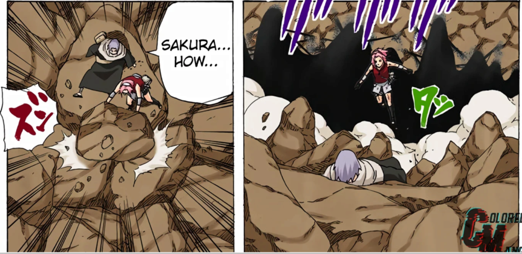 sakura - [Homenagem]  Tópico de apreciação à Tsunade e à Sakura usando sua força em combate  para além de chutes e socos poderosos: Sakura17