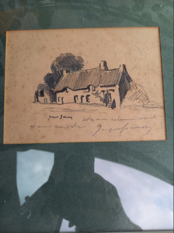 Dessin (probablement lithographie) d'une maison de Jacques Simon 20230611