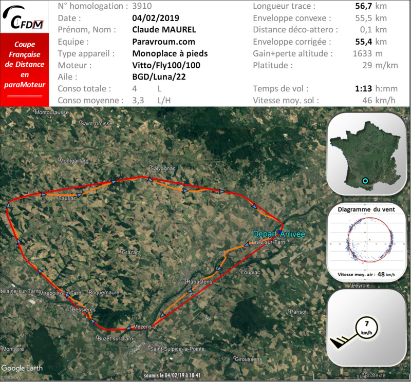 3910 - 04/02/19 - Claude MAUREL - 55 km - homologué 22_f1358