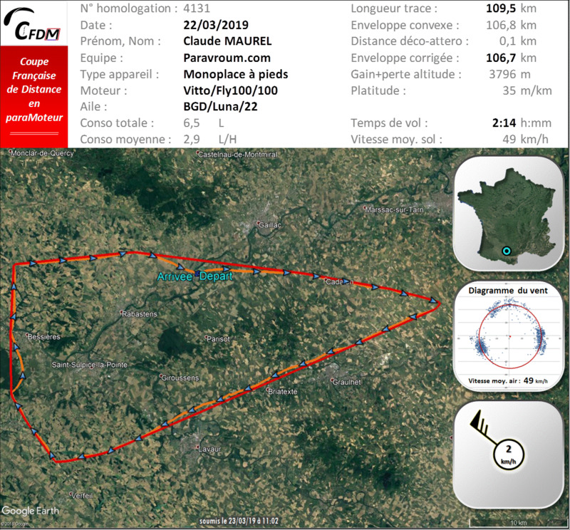 4131 - 22/03/19 - Claude MAUREL - 106 km - homologué 22_f1596