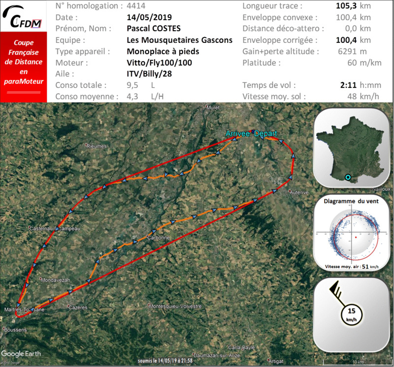 4414 - 14/05/19 - Pascal COSTES - 100 km - homologué 22_f1905