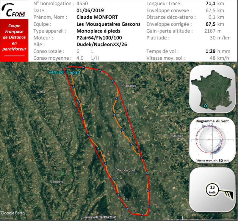 4550 - 01/06/19 - Claude MONFORT - 67 km - homologué 22_f2061