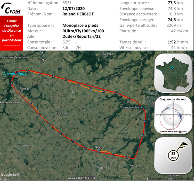 6521 - 12/07/20 - Roland HERBLOT - 74 km - homologué 22_f4216