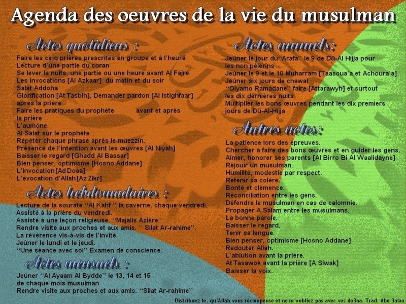 Agenda du musulman Agenda10