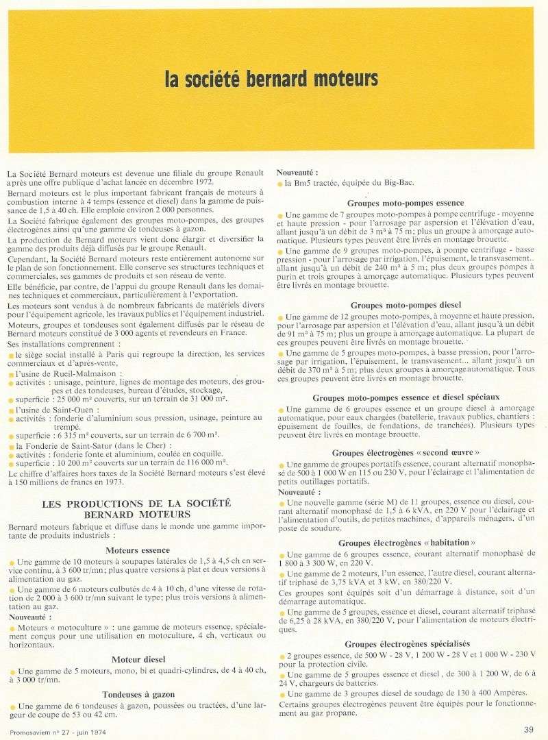 Pages d'Histoire BERNARD MOTEURS (suite 1 ) Bernar12