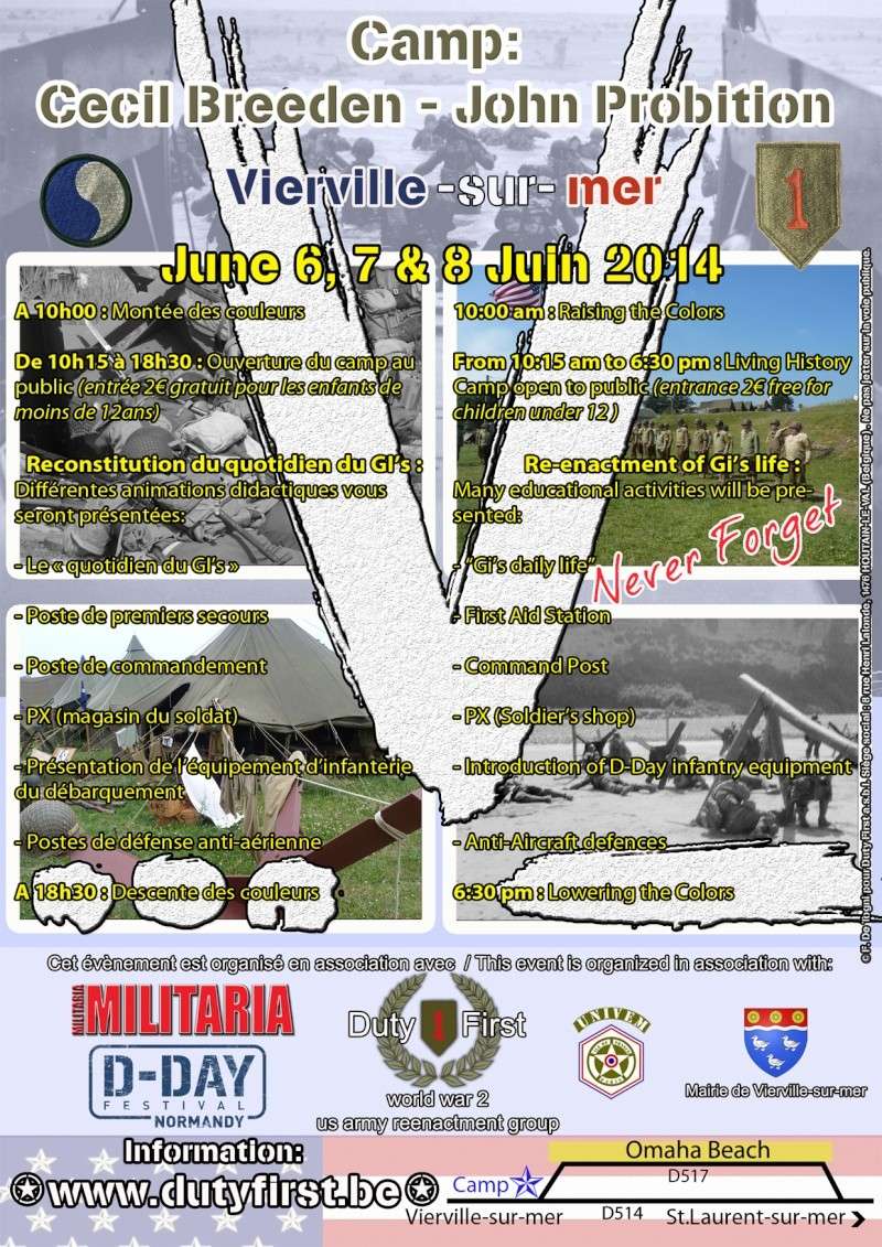 Camp de la Duty First - Vierville sur Mer du 6 au 8 juin 2014 Affich10