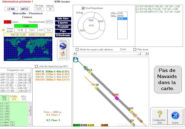 vol ifr LFML dest LFLL avions ,helicos Carte_10