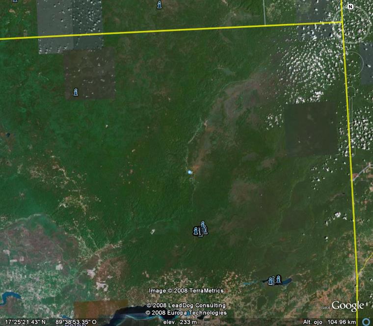 Radiación solar reflejada, foto de satélite espía, Mayas Mayas210