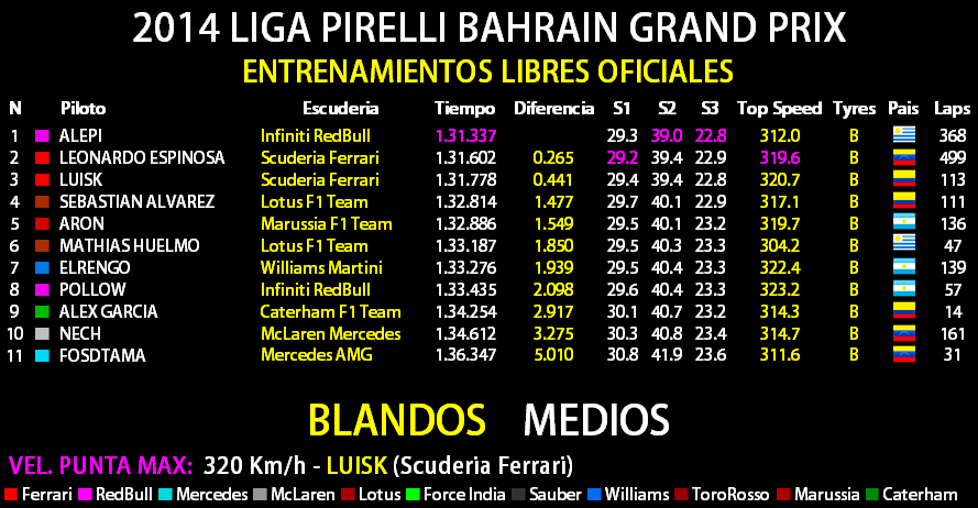 2014 LIGA PIRELLI GULF AIR BAHRAIN GRAND PRIX Dia_611