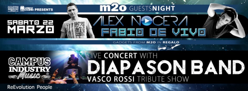 Sabato 22.03 @Campus Industry - DIAPASON BAND (tributo Vasco Rossi) + ALEX NOCERA & FABIO DE VIVO Copert23