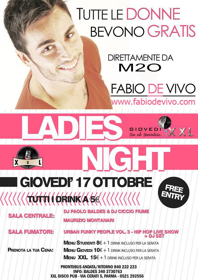 Giovedì 17.10 @XXL (Parma) - Special DJ set FABIO DE VIVO (M2O) Facebo13