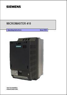 ٍSIEMENS MICROMASTER 410 Operating instructions 41010