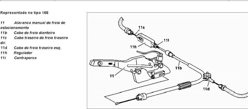 (DIY - W168): Como ajustar o freio de mão/estacionamento Regula11