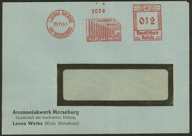 1945 - Freistempel / Absenderfreistempel Deutsches Reich (bis 1945) Leuna-10