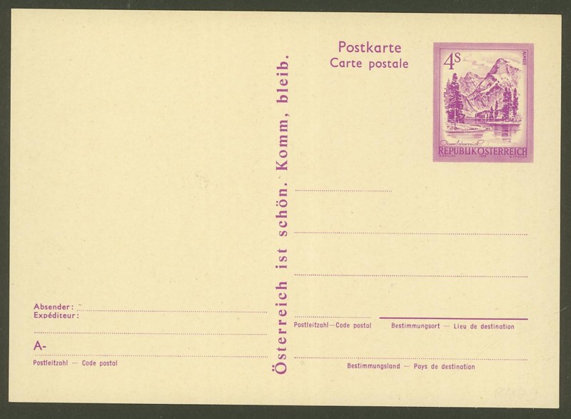 österreich - Ganzsachen mit Wertstempel "Schönes Österreich" P_449_10