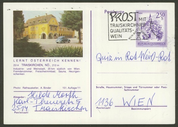 Osterreich - Ganzsachen mit Wertstempel "Schönes Österreich" P_455_14