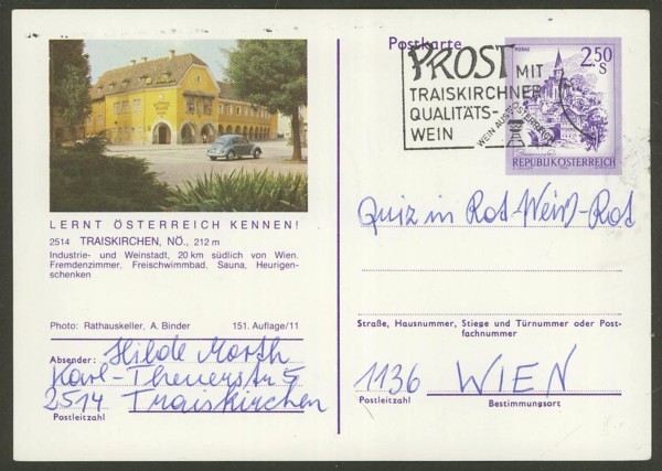 Österreich - Ganzsachen mit Wertstempel "Schönes Österreich" P_455_14