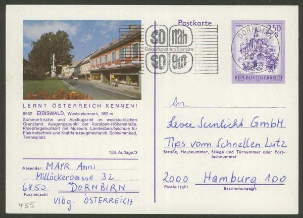  - Ganzsachen mit Wertstempel "Schönes Österreich" P_455_18