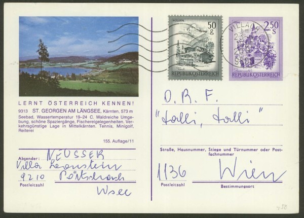 Ganzsachen mit Wertstempel "Schönes Österreich" P_456_14