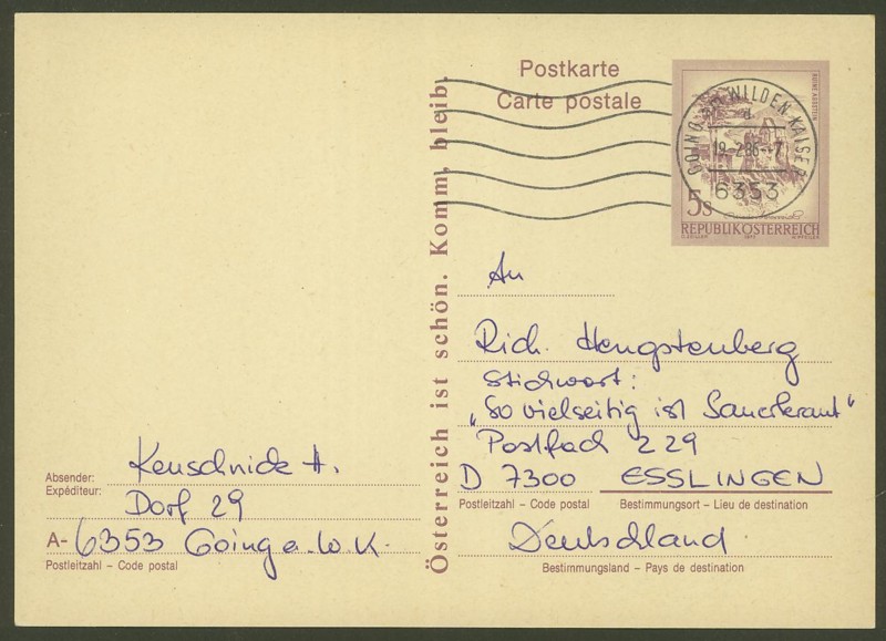 Österreich - Ganzsachen mit Wertstempel "Schönes Österreich" P_462_11