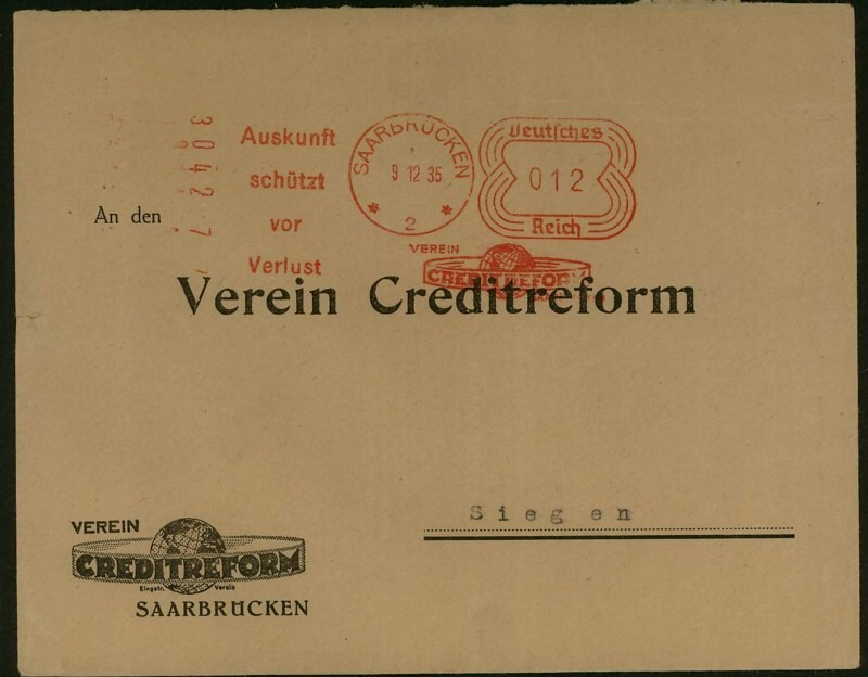 1945 - Freistempel / Absenderfreistempel Deutsches Reich (bis 1945) Saarbr10