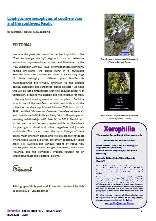 Plantes myrmécophiles - Revue Xerophilia spécial issue n° 3 janvier 2014 Xeroph11