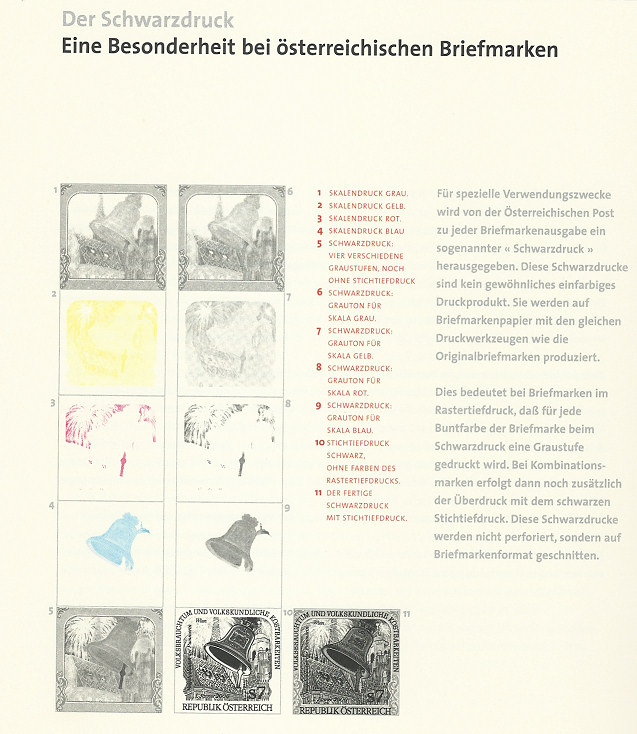 Schwarzdrucke - Österreich - Specimen, Schwarzdrucke, Buntdrucke Buchau10