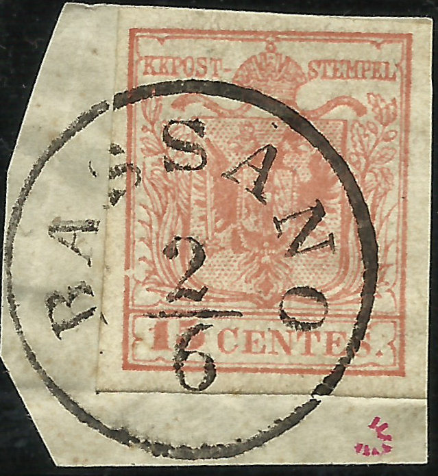 Briefmarken - Lombardei - Venetien 1850 - 1858 Lombar11