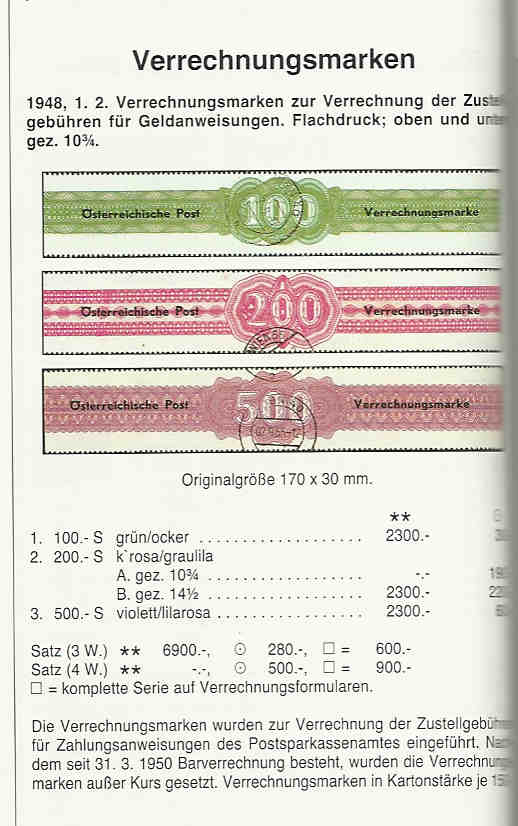 Osterreich - Verrechnungsmarken Österreich 1948 Verech10