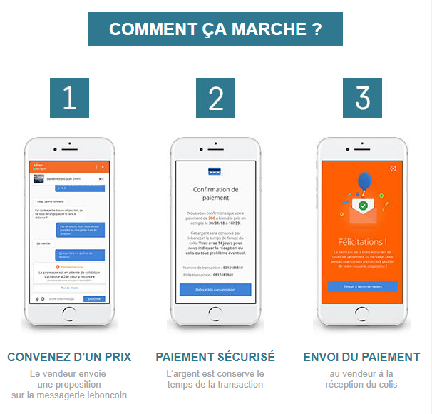 Le paiement arrive sur leboncoin