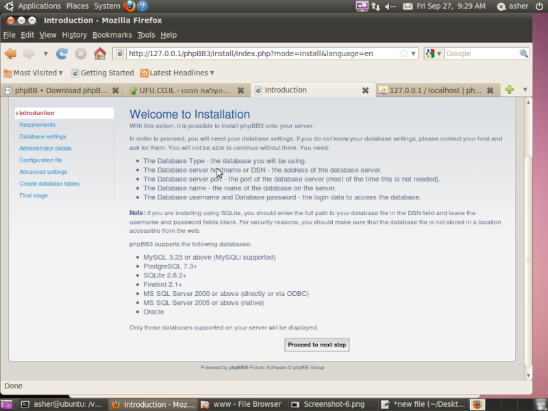 Guide install phpbb on ubuntu 1111