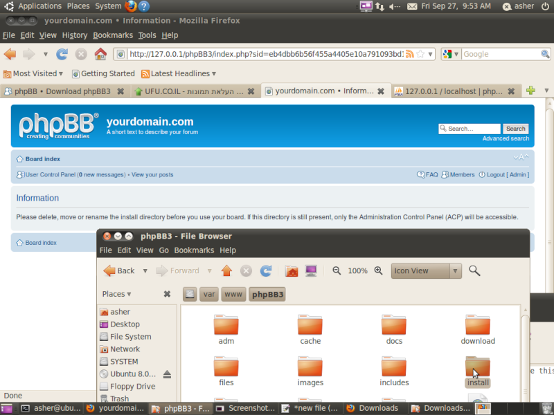 Guide install phpbb on ubuntu 2010