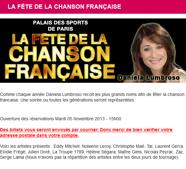 "La fête de la chanson française" sur France 2 (29 novembre 2013 à 20h45) Elo23