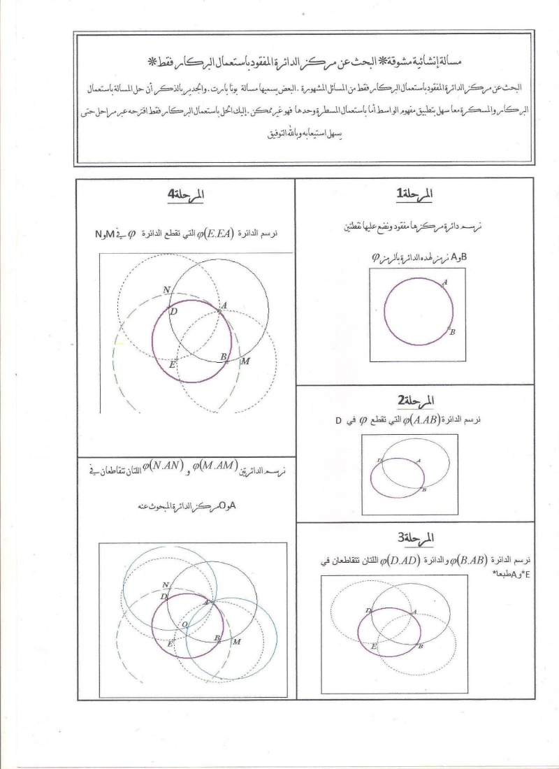 البحث عن مركزالدائرة بالبركار فقط Photo10