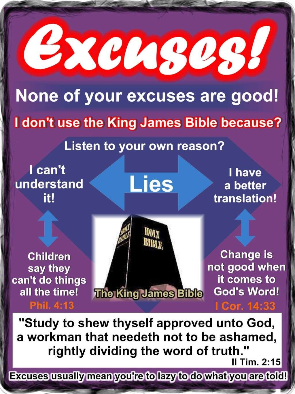 NONE OF YOUR EXCUSES ARE GOOD 14176110