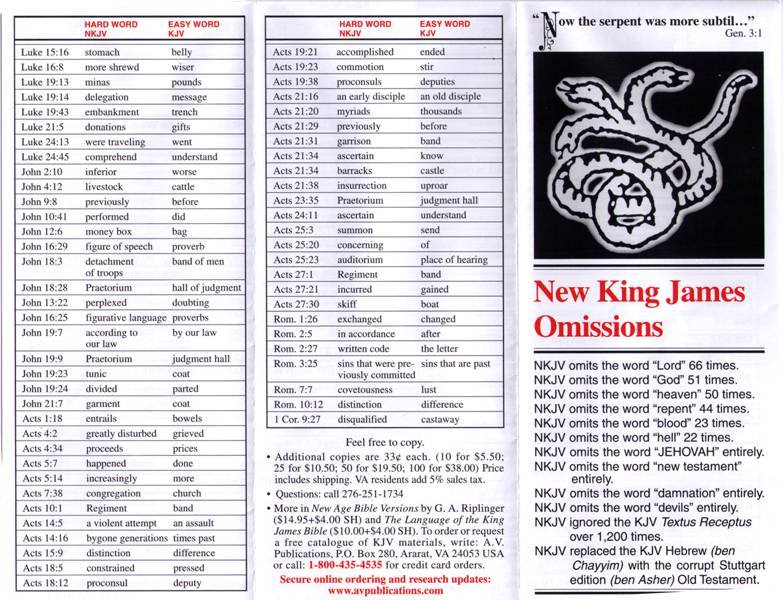 NEW KING JAMES OMISSIONS 15460310